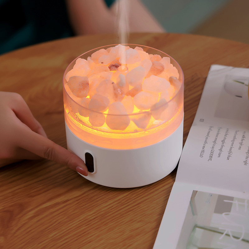 Cross-Border New Arrival Salt Stone Aroma Diffuser Office Desktop Home Mute Humidifier Nano Delicate Spray Aroma Diffuser
