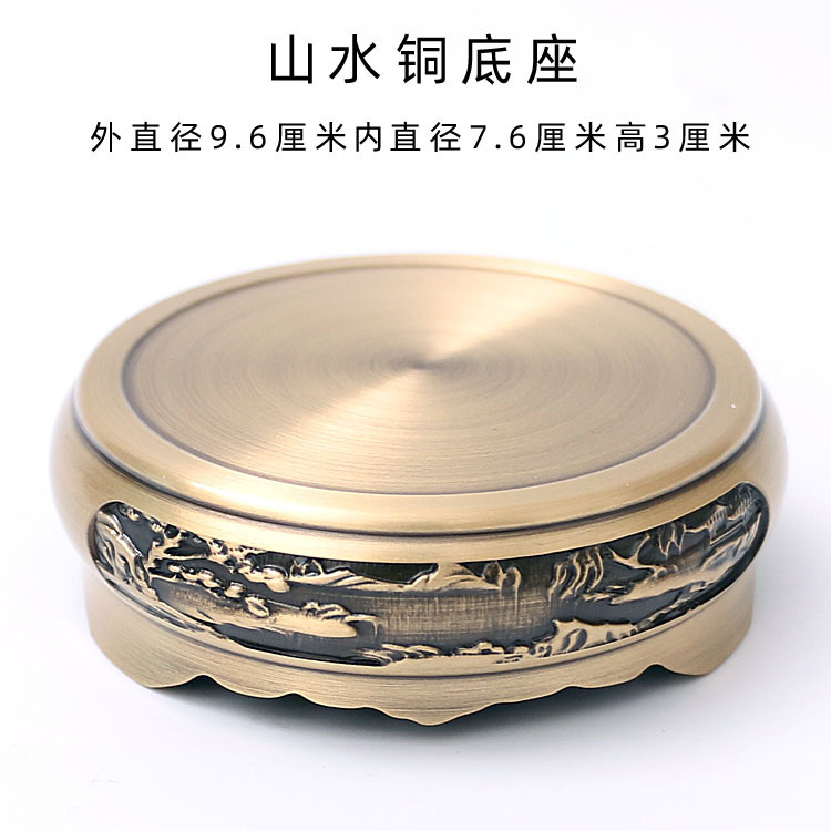 Three-Legged Carved Copper Incense Burner Pure Copper Sandalwood Stove Antique Zen Tea Tray Aroma and Incense Burner Household Indoor Incense Burner