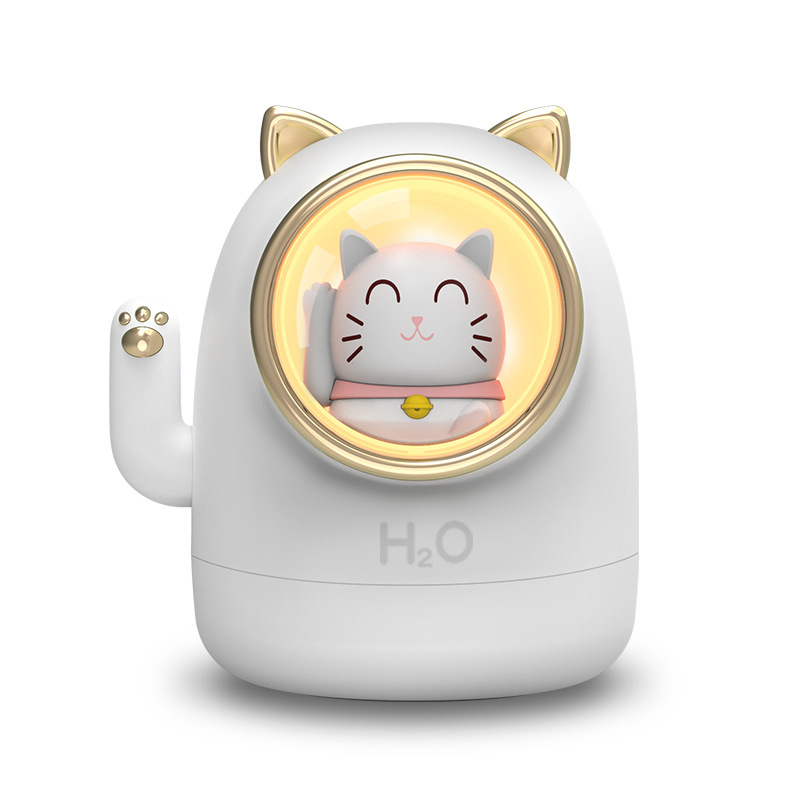 Trendy Cute Cat Cute Pet Mini USB Domestic Humidifier Aroma Diffuser Led Small Night Lamp Humidifier