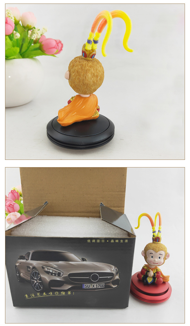 Flying saucer aroma sun wukong shook his head struggling with resin alloy silicone -- painted Q version of the character