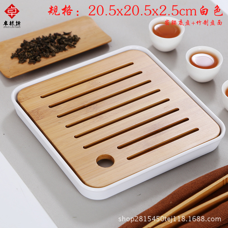 Japanese-Style Simple Dry Tea Tray Melamine Bamboo Small Tea Table Travel Tea Set Hotel Dry Tea Table Tray Wholesale