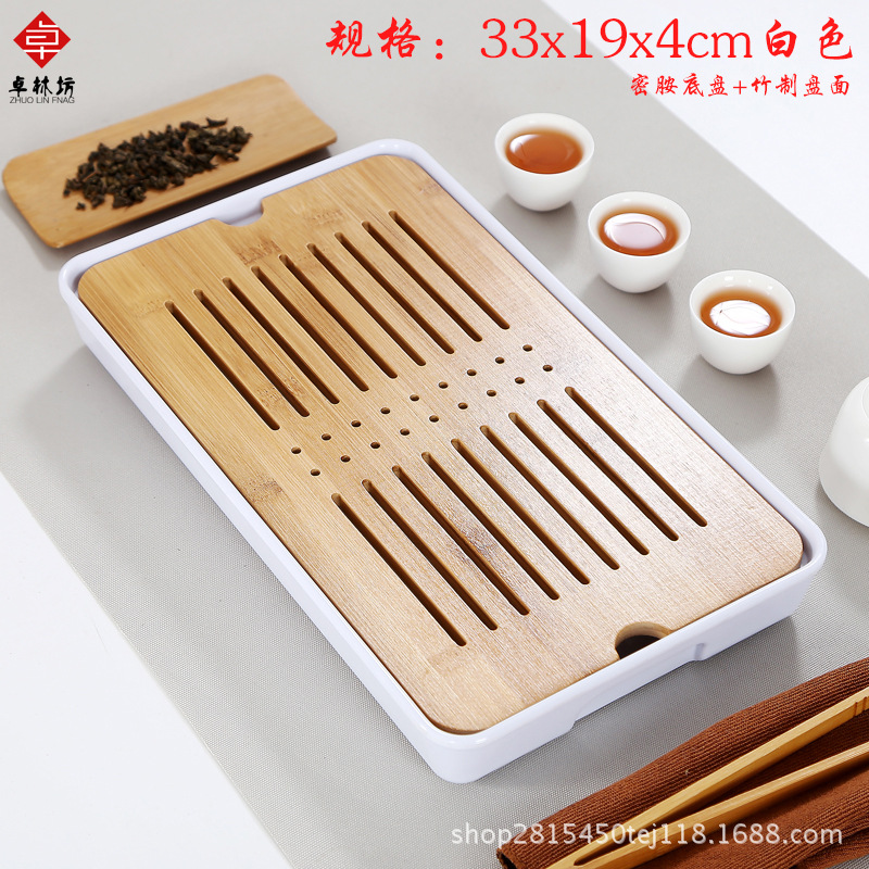 Japanese-Style Simple Dry Tea Tray Melamine Bamboo Small Tea Table Travel Tea Set Hotel Dry Tea Table Tray Wholesale