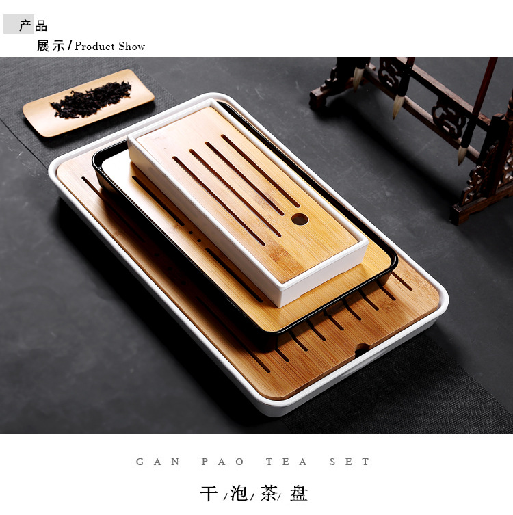 Japanese-Style Simple Dry Tea Tray Melamine Bamboo Small Tea Table Travel Tea Set Hotel Dry Tea Table Tray Wholesale
