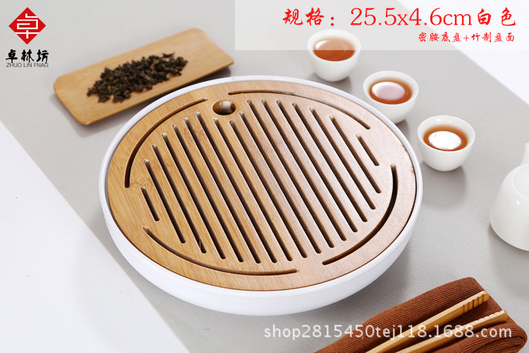 Japanese-Style Simple Dry Tea Tray Melamine Bamboo Small Tea Table Travel Tea Set Hotel Dry Tea Table Tray Wholesale