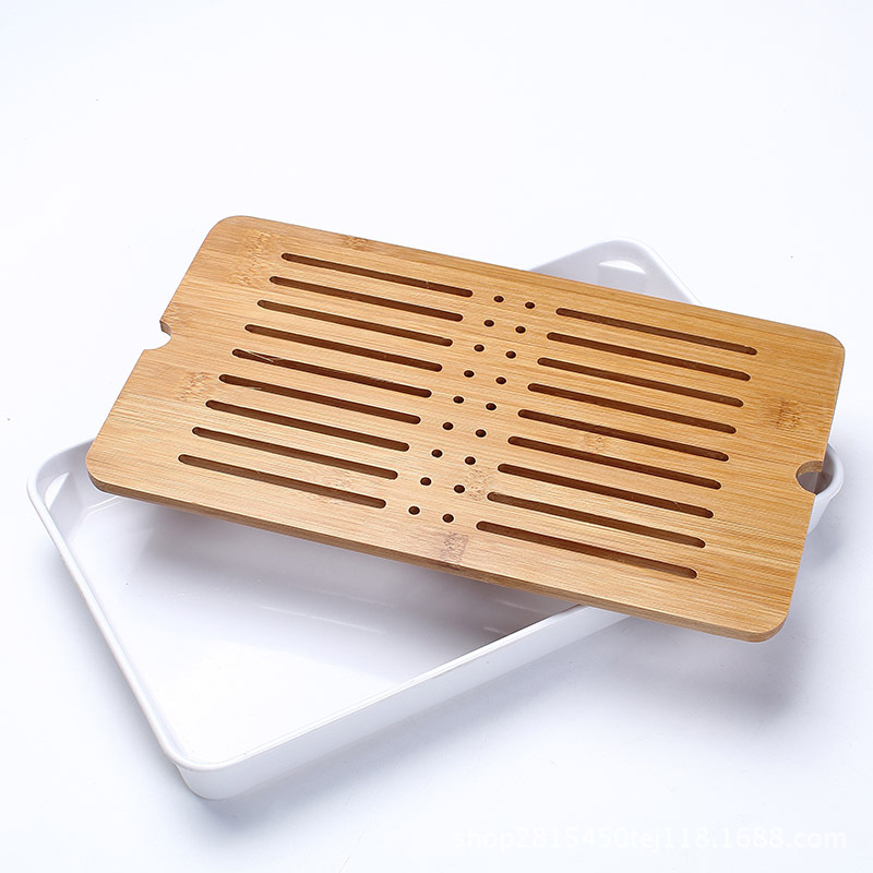 Japanese-Style Simple Dry Tea Tray Melamine Bamboo Small Tea Table Travel Tea Set Hotel Dry Tea Table Tray Wholesale