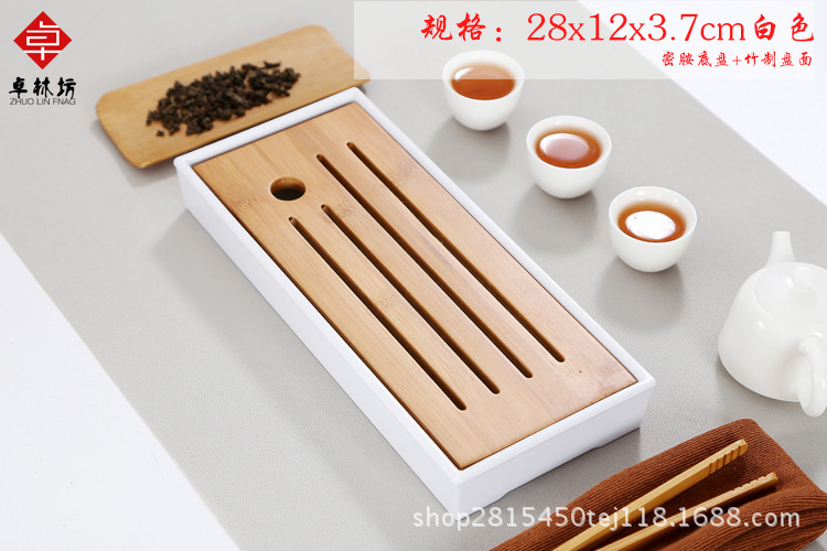 Japanese-Style Simple Dry Tea Tray Melamine Bamboo Small Tea Table Travel Tea Set Hotel Dry Tea Table Tray Wholesale