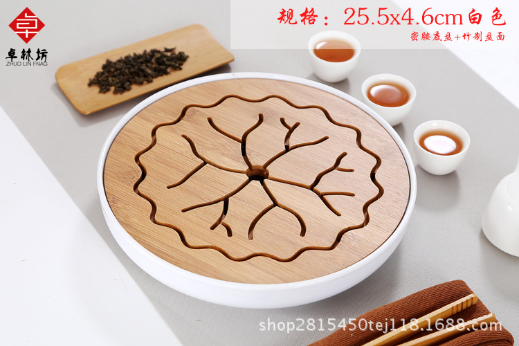 Japanese-Style Simple Dry Tea Tray Melamine Bamboo Small Tea Table Travel Tea Set Hotel Dry Tea Table Tray Wholesale
