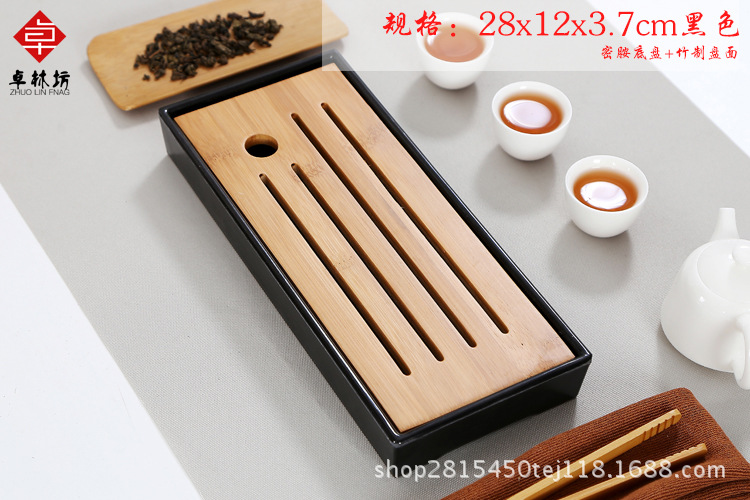 Japanese-Style Simple Dry Tea Tray Melamine Bamboo Small Tea Table Travel Tea Set Hotel Dry Tea Table Tray Wholesale