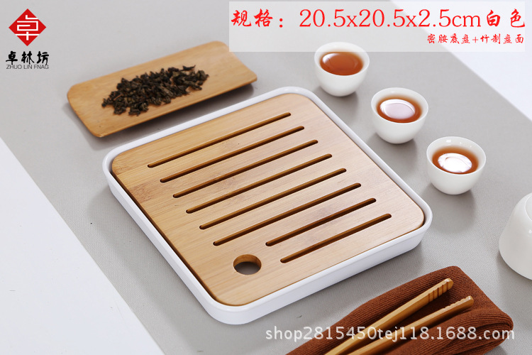 Japanese-Style Simple Dry Tea Tray Melamine Bamboo Small Tea Table Travel Tea Set Hotel Dry Tea Table Tray Wholesale