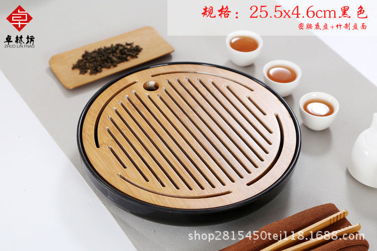 Japanese-Style Simple Dry Tea Tray Melamine Bamboo Small Tea Table Travel Tea Set Hotel Dry Tea Table Tray Wholesale