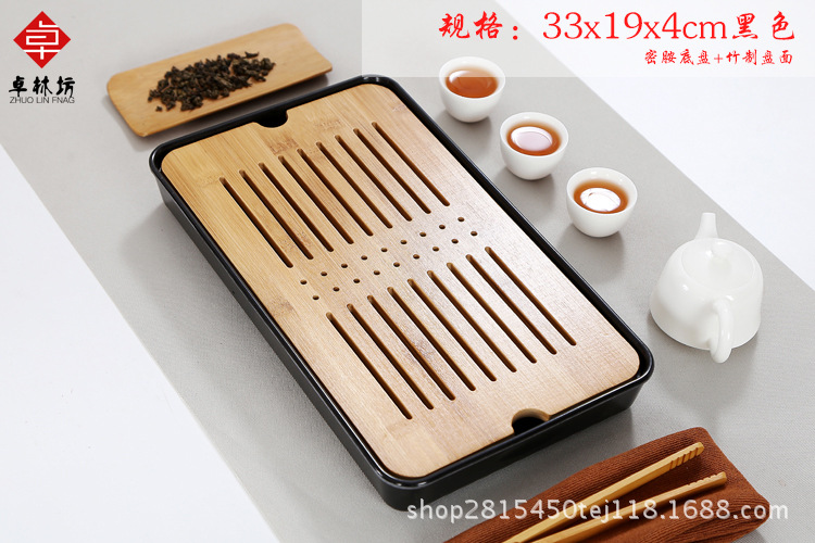 Japanese-Style Simple Dry Tea Tray Melamine Bamboo Small Tea Table Travel Tea Set Hotel Dry Tea Table Tray Wholesale