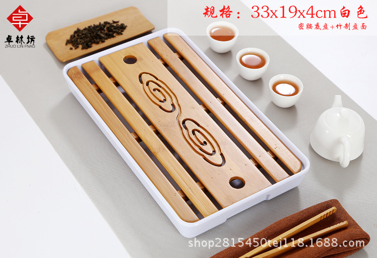 Japanese-Style Simple Dry Tea Tray Melamine Bamboo Small Tea Table Travel Tea Set Hotel Dry Tea Table Tray Wholesale