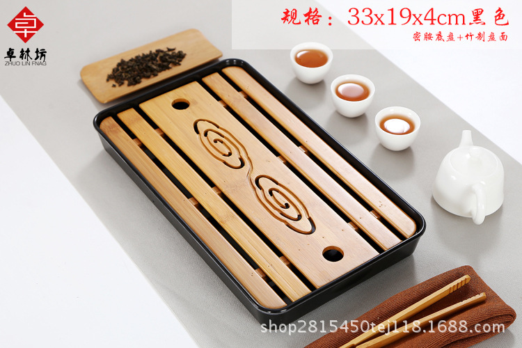 Japanese-Style Simple Dry Tea Tray Melamine Bamboo Small Tea Table Travel Tea Set Hotel Dry Tea Table Tray Wholesale