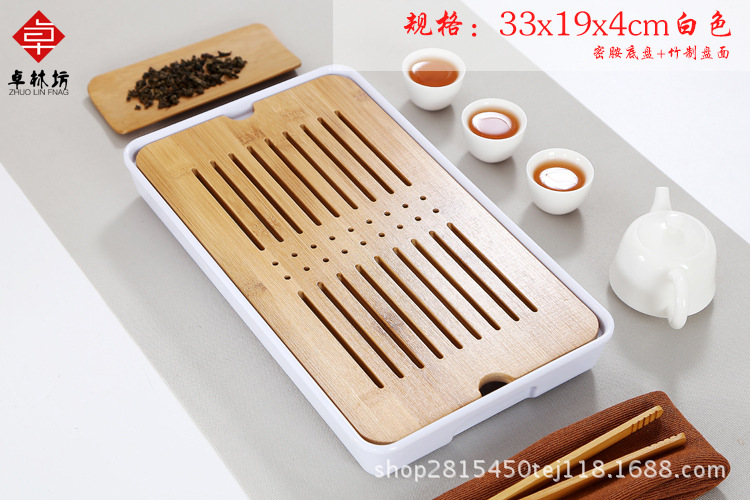 Japanese-Style Simple Dry Tea Tray Melamine Bamboo Small Tea Table Travel Tea Set Hotel Dry Tea Table Tray Wholesale