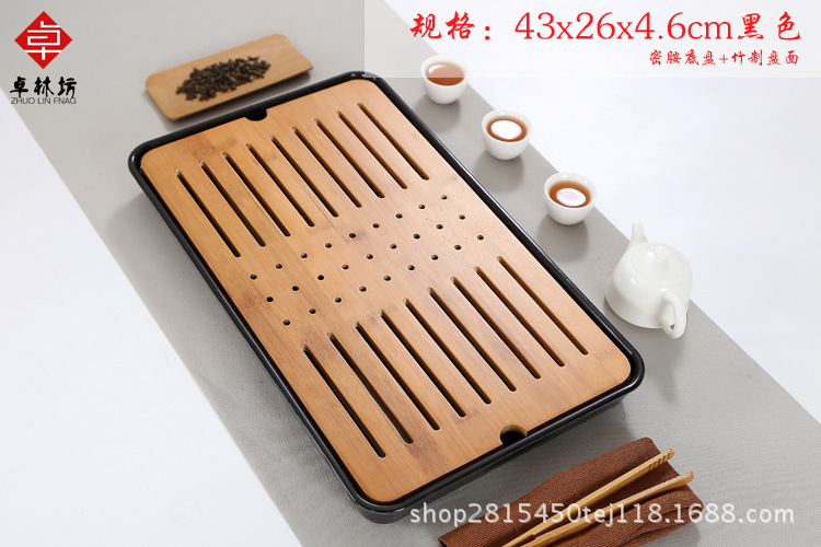 Japanese-Style Simple Dry Tea Tray Melamine Bamboo Small Tea Table Travel Tea Set Hotel Dry Tea Table Tray Wholesale