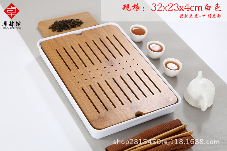Japanese-Style Simple Dry Tea Tray Melamine Bamboo Small Tea Table Travel Tea Set Hotel Dry Tea Table Tray Wholesale