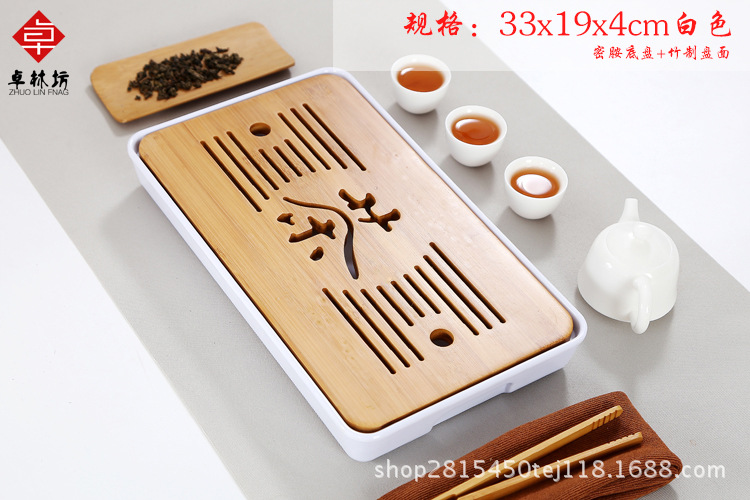 Japanese-Style Simple Dry Tea Tray Melamine Bamboo Small Tea Table Travel Tea Set Hotel Dry Tea Table Tray Wholesale