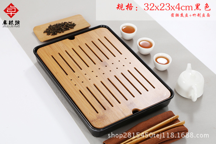 Japanese-Style Simple Dry Tea Tray Melamine Bamboo Small Tea Table Travel Tea Set Hotel Dry Tea Table Tray Wholesale