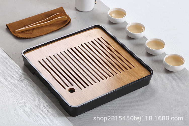 Japanese-Style Simple Dry Tea Tray Melamine Bamboo Small Tea Table Travel Tea Set Hotel Dry Tea Table Tray Wholesale