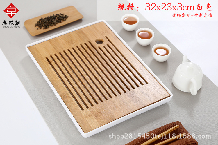 Japanese-Style Simple Dry Tea Tray Melamine Bamboo Small Tea Table Travel Tea Set Hotel Dry Tea Table Tray Wholesale