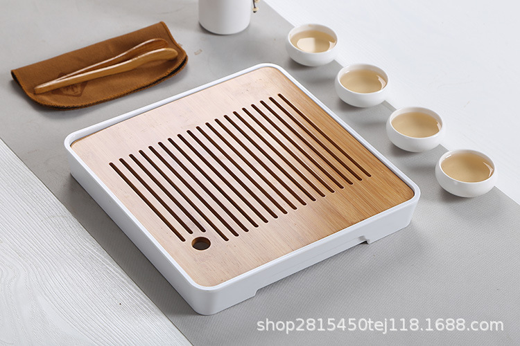 Japanese-Style Simple Dry Tea Tray Melamine Bamboo Small Tea Table Travel Tea Set Hotel Dry Tea Table Tray Wholesale