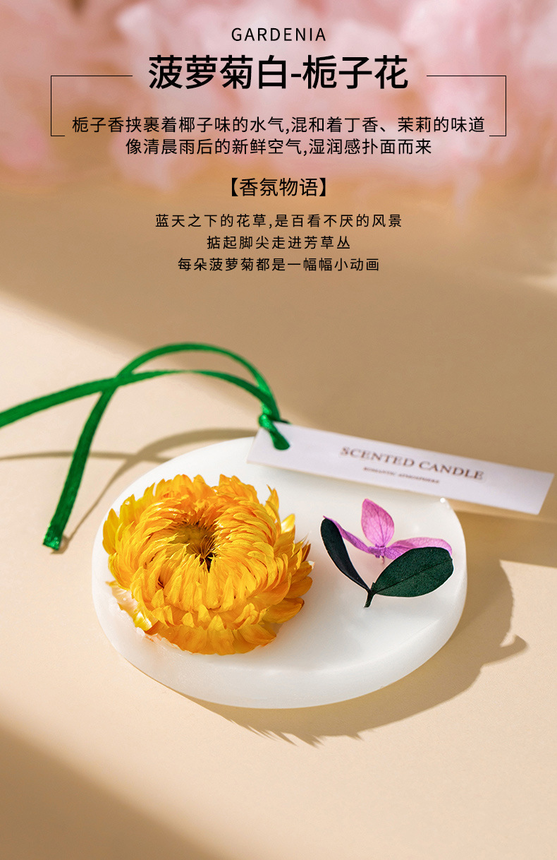 Wardrobe Aromatherapy Sachet Long-Lasting Aroma Gardenia Dried Flower Perfume Bag Men's Wardrobe Clothing Deodorant Insect-Proof Fragrance Pendant