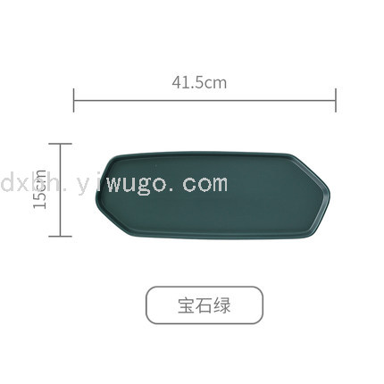 Creative Ceramic Sushi Plate Geometric Household Plate Tray Plate Dish Swing Plate Breakfast Plate Western Cuisine Plate
