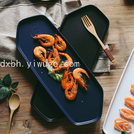 Creative Ceramic Sushi Plate Geometric Household Plate Tray Plate Dish Swing Plate Breakfast Plate Western Cuisine Plate