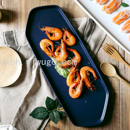 Creative Ceramic Sushi Plate Geometric Household Plate Tray Plate Dish Swing Plate Breakfast Plate Western Cuisine Plate