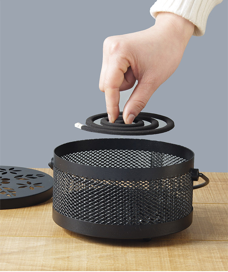 T Iron Art Fireproof Mosquito Repellent Burner Classical Aroma Burner Household Large Mosquito Repellent Incense Holder with Lid Can Be Hung New Chinese Incense Burner