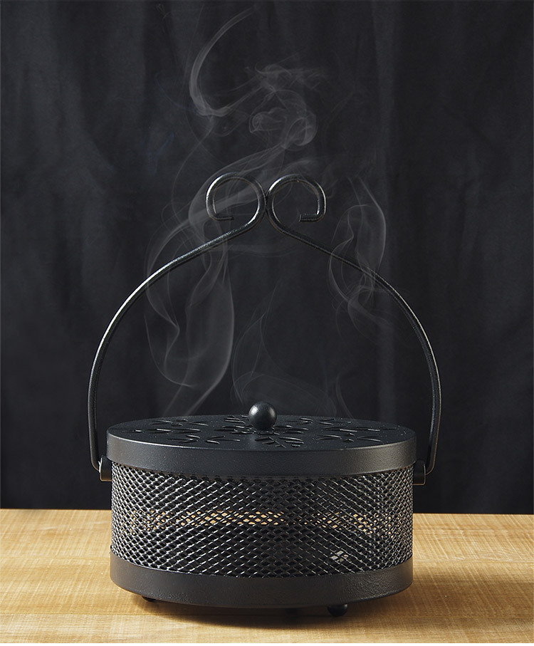 T Iron Art Fireproof Mosquito Repellent Burner Classical Aroma Burner Household Large Mosquito Repellent Incense Holder with Lid Can Be Hung New Chinese Incense Burner