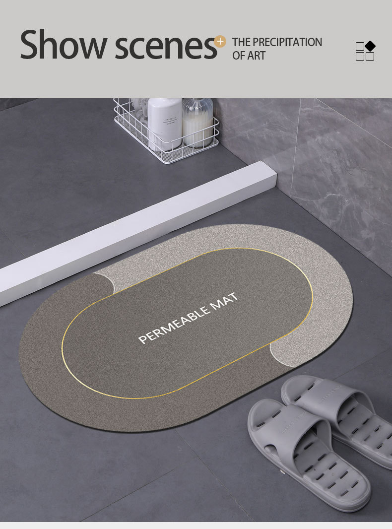Cross-Border Soft Diatom Ooze Bathroom Absorbent Floor Mat Bathroom Entrance Mat Quick-Drying Non-Slip Washroom Carpet Mat Cross-Border Soft Diatom Ooze Bathroom Absorbent Floor Mat Bathroom Entrance Mat Quick-Drying Non-Slip Washroom Carpet Mat
