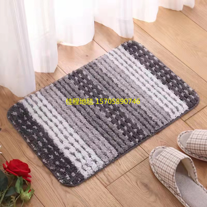 New TPR Bottom Rainbow Dot Flower Non-Slip Mat Microfiber Foot Mat Doormat Carpet Absorbent Non-Slip Mat Colorful  Mat