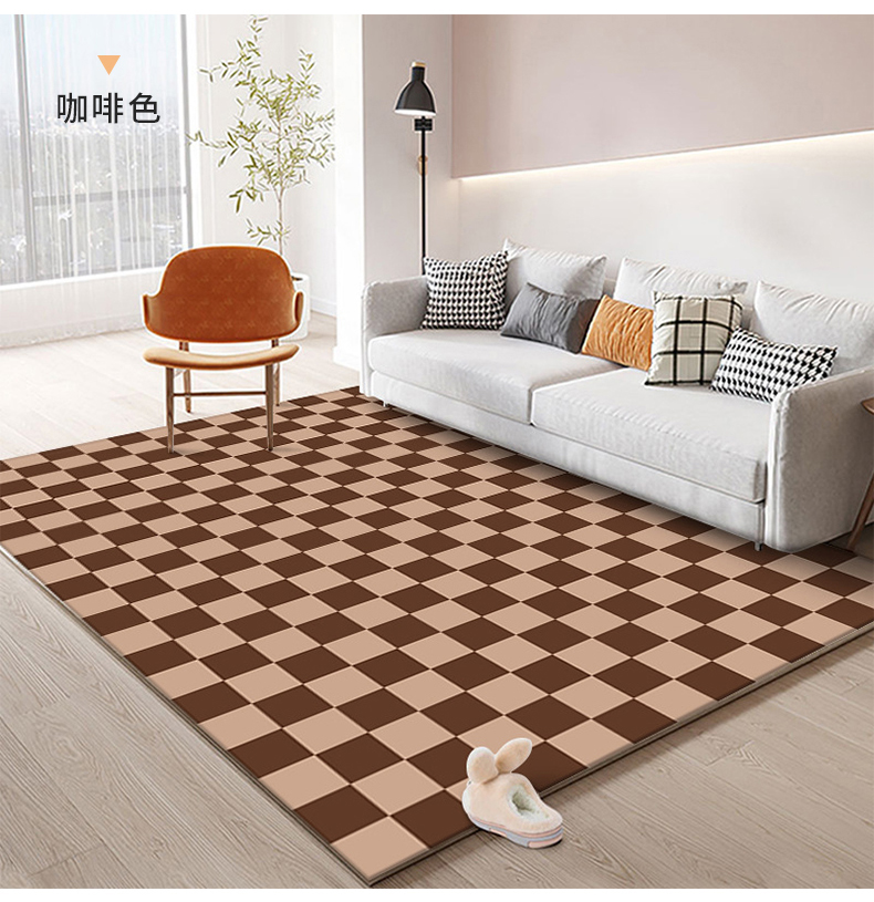 Chessboard Carpet Living Room Sofa Bedroom Bedside Blanket Girl Green Black And White Plaid Pastoral Ins Style Full Mat Chessboard Carpet Living Room Sofa Bedroom Bedside Blanket Girl Green Black And White Plaid Pastoral Ins Style Full Mat