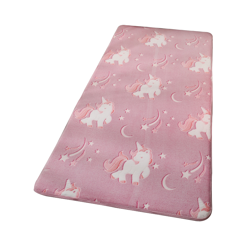 Luminous Carpet Bedroom Ins Style Plush Bedside Blanket Home Room Floor Mat Coral Velvet Luminous Mat Door Mat