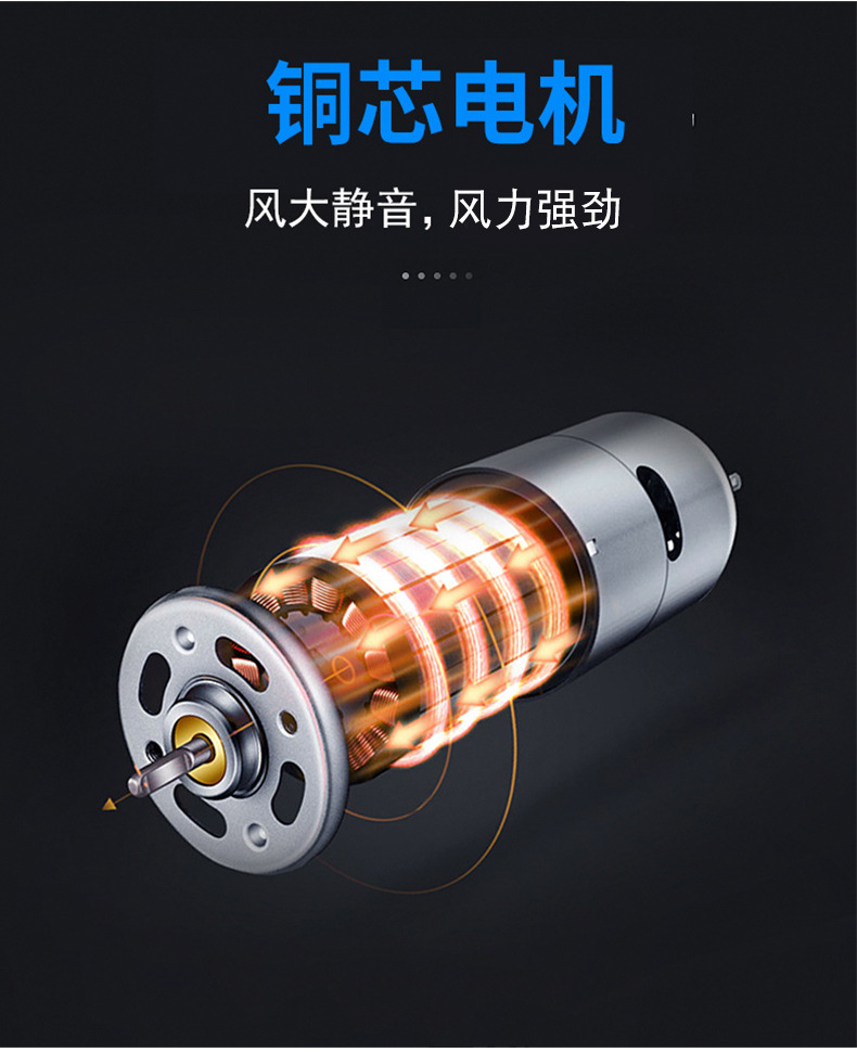 On-board Aroma Fan USB Fan for two-head car Summer Strong Wind 12V24V Truck General Fan