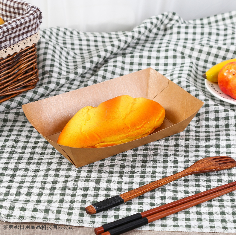 Disposable Kraftpaper Paper Food Tray Fried Foods to-Go Box Chips Chibi Maruko-Chan Tray Food Container