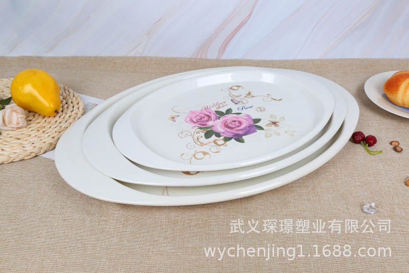 Factory Direct Imitation Environmental plate wholesale Hotel with food tray custom fruit plate bread tray