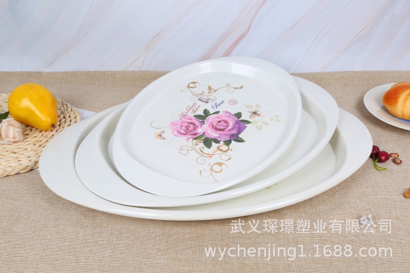 Factory Direct Imitation Environmental plate wholesale Hotel with food tray custom fruit plate bread tray