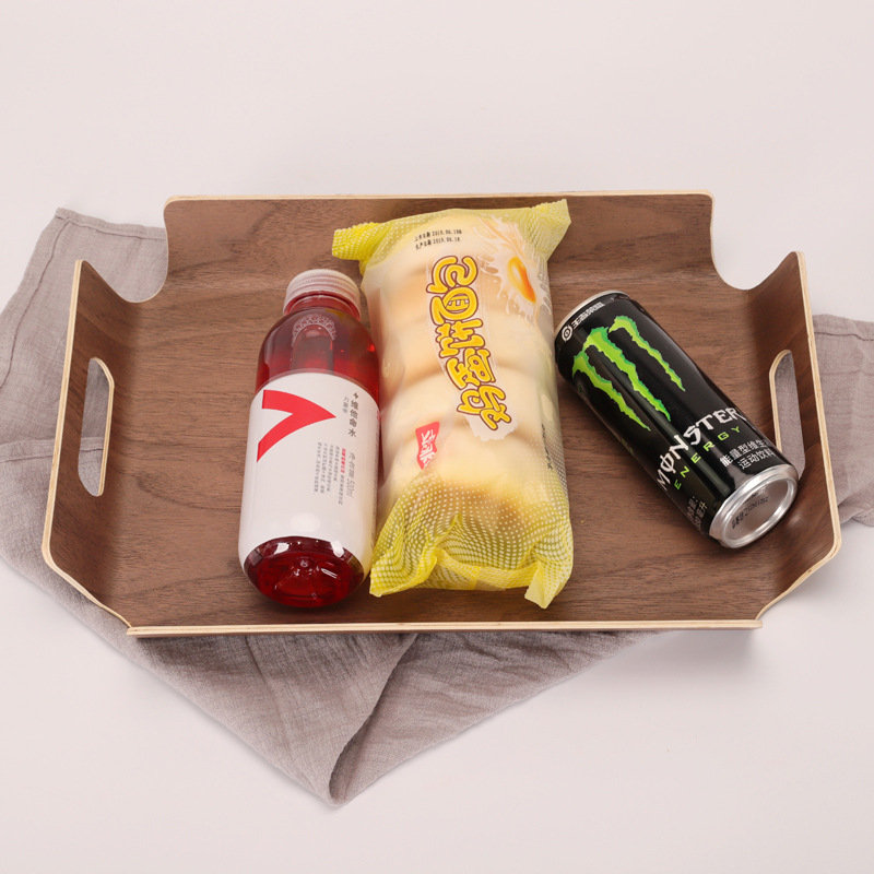 Wooden Bread Plate Self-Service Selection Plate Bakery Tray Hotel Tray Plate Bread Plate Bread Self-Selection Plate