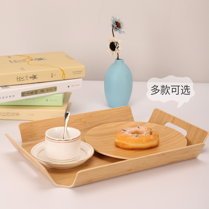 Wooden Bread Plate Self-Service Selection Plate Bakery Tray Hotel Tray Plate Bread Plate Bread Self-Selection Plate