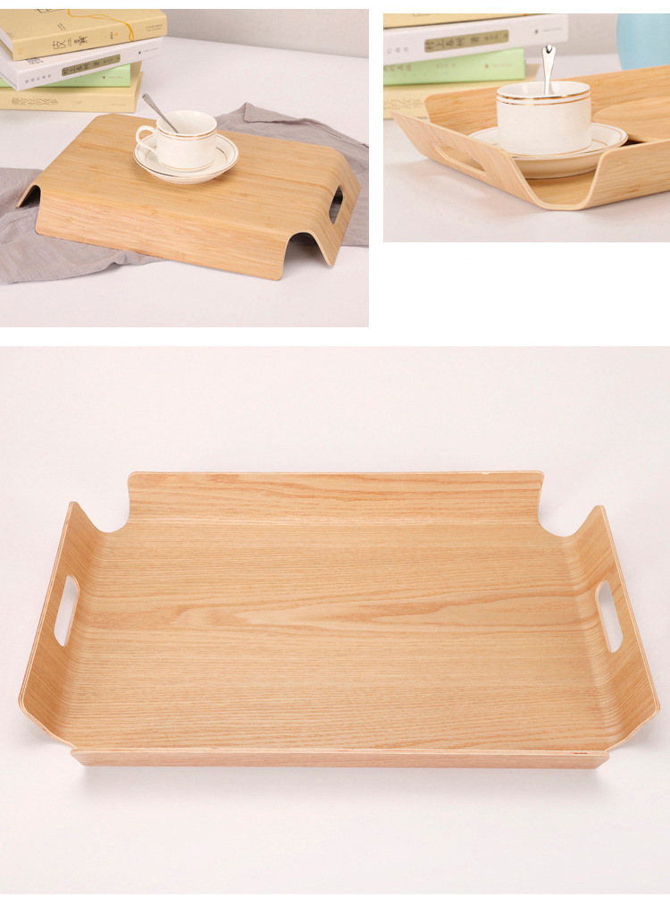 Wooden Bread Plate Self-Service Selection Plate Bakery Tray Hotel Tray Plate Bread Plate Bread Self-Selection Plate