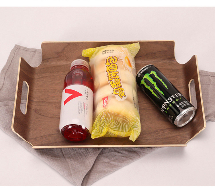 Wooden Bread Plate Self-Service Selection Plate Bakery Tray Hotel Tray Plate Bread Plate Bread Self-Selection Plate