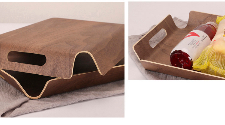 Wooden Bread Plate Self-Service Selection Plate Bakery Tray Hotel Tray Plate Bread Plate Bread Self-Selection Plate