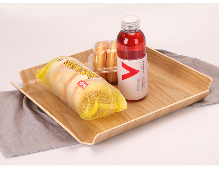 Wooden Bread Plate Self-Service Selection Plate Bakery Tray Hotel Tray Plate Bread Plate Bread Self-Selection Plate