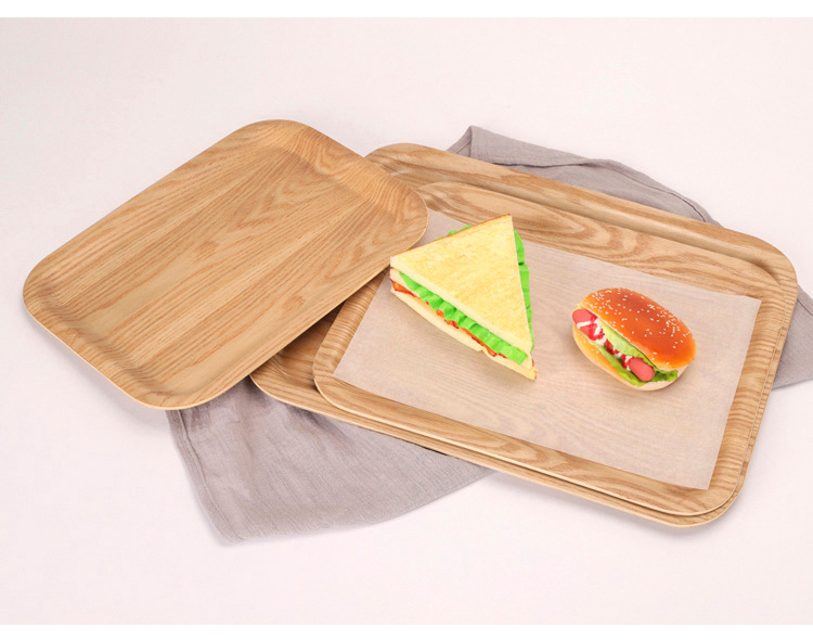 Wooden Bread Plate Self-Service Selection Plate Bakery Tray Hotel Tray Plate Bread Plate Bread Self-Selection Plate