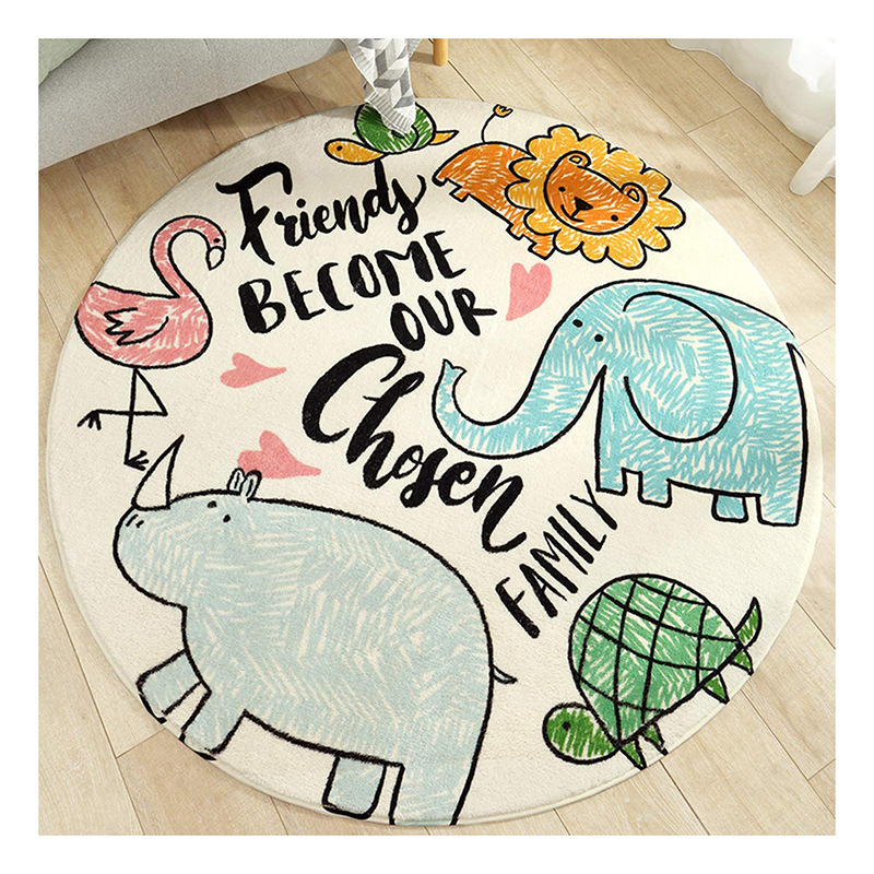 Cartoon Cute Refreshing Cashmere-like Special-Shaped Polyester Carpet Custom Bathroom Living Room