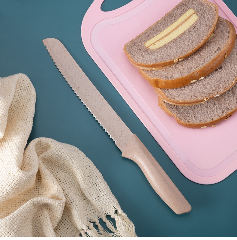 Factory Direct Supply Net Red Wheat Straw 6-Piece Set Stainless Steel Cutter Set Gift Knife Kitchen Fruit Knife Kitchen Knife