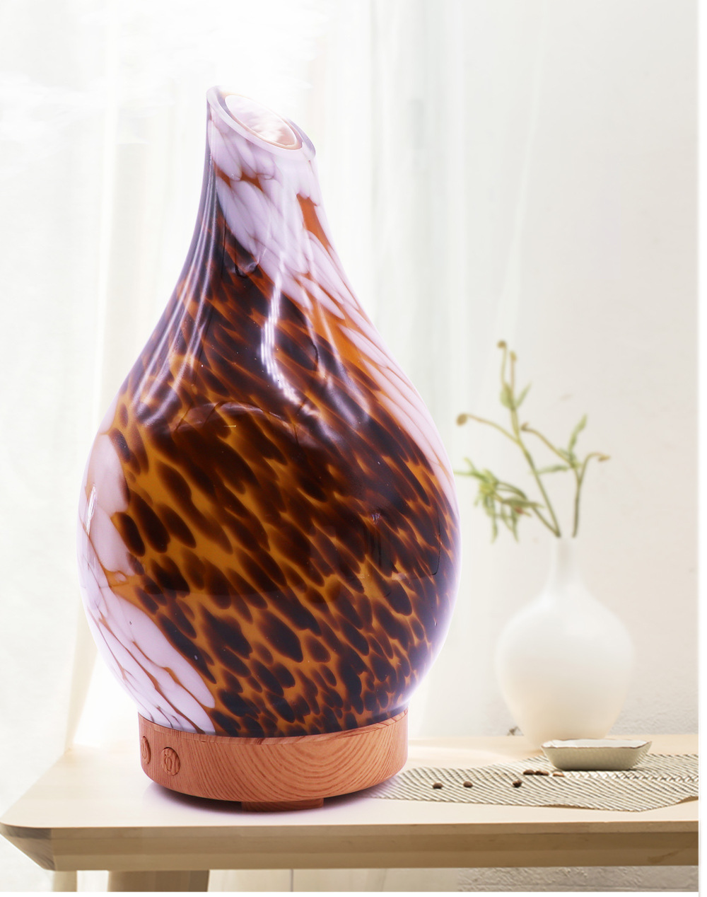 2020 Cloud Glass Aroma Diffuser 100ml Atomizer Home Bedroom Living Room Ultrasonic Colorful Humidifier