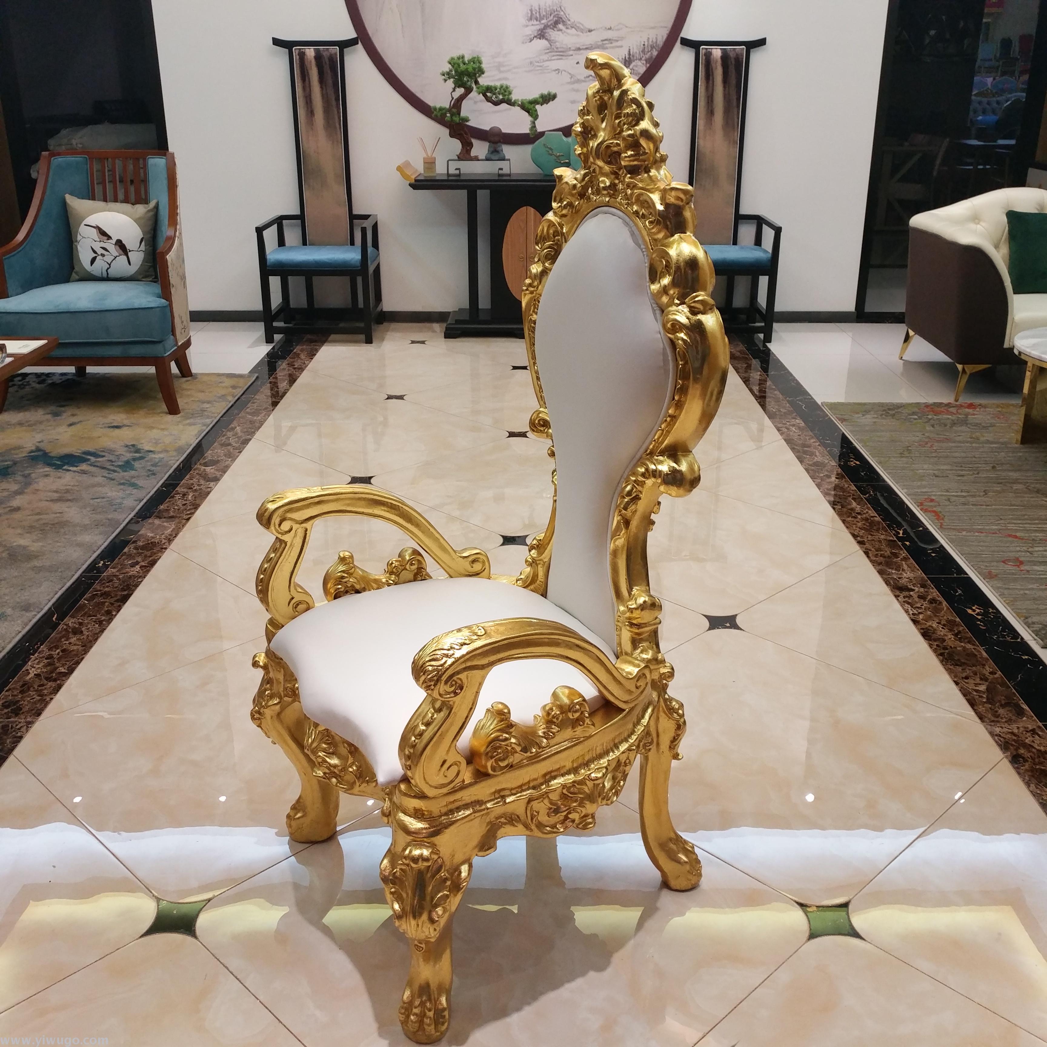 Tianjin foreign trade star hotel wedding image chair European wedding princess chair groom and bride decorative chair